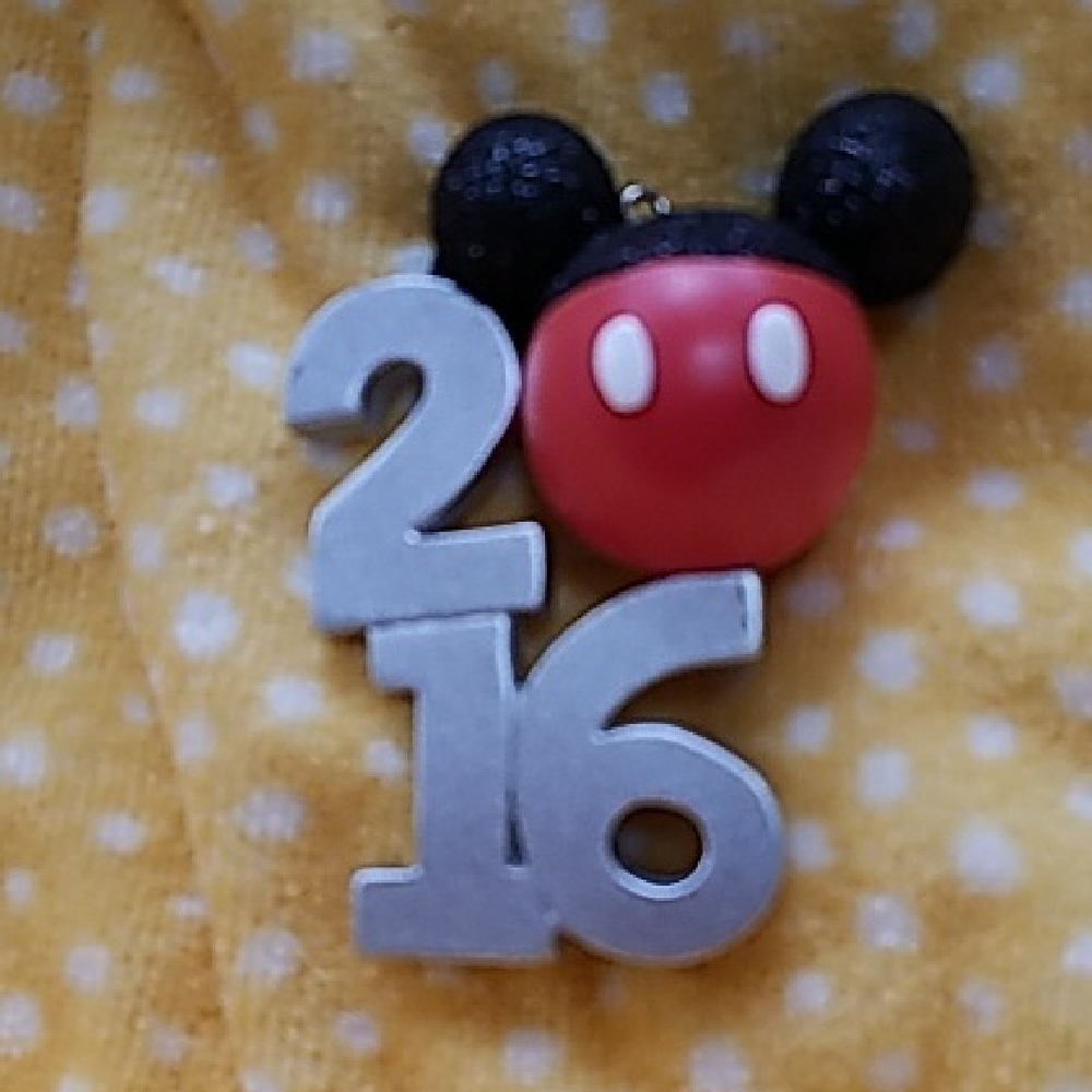 Disney 2016 Mickey Mouse Ears Keepsake Christmas Ornament